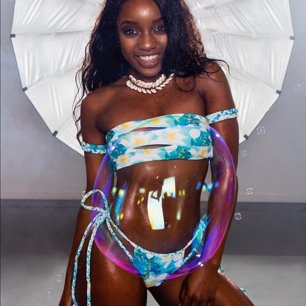 COPY - Pastel Piranha Reversible Moana Bikini